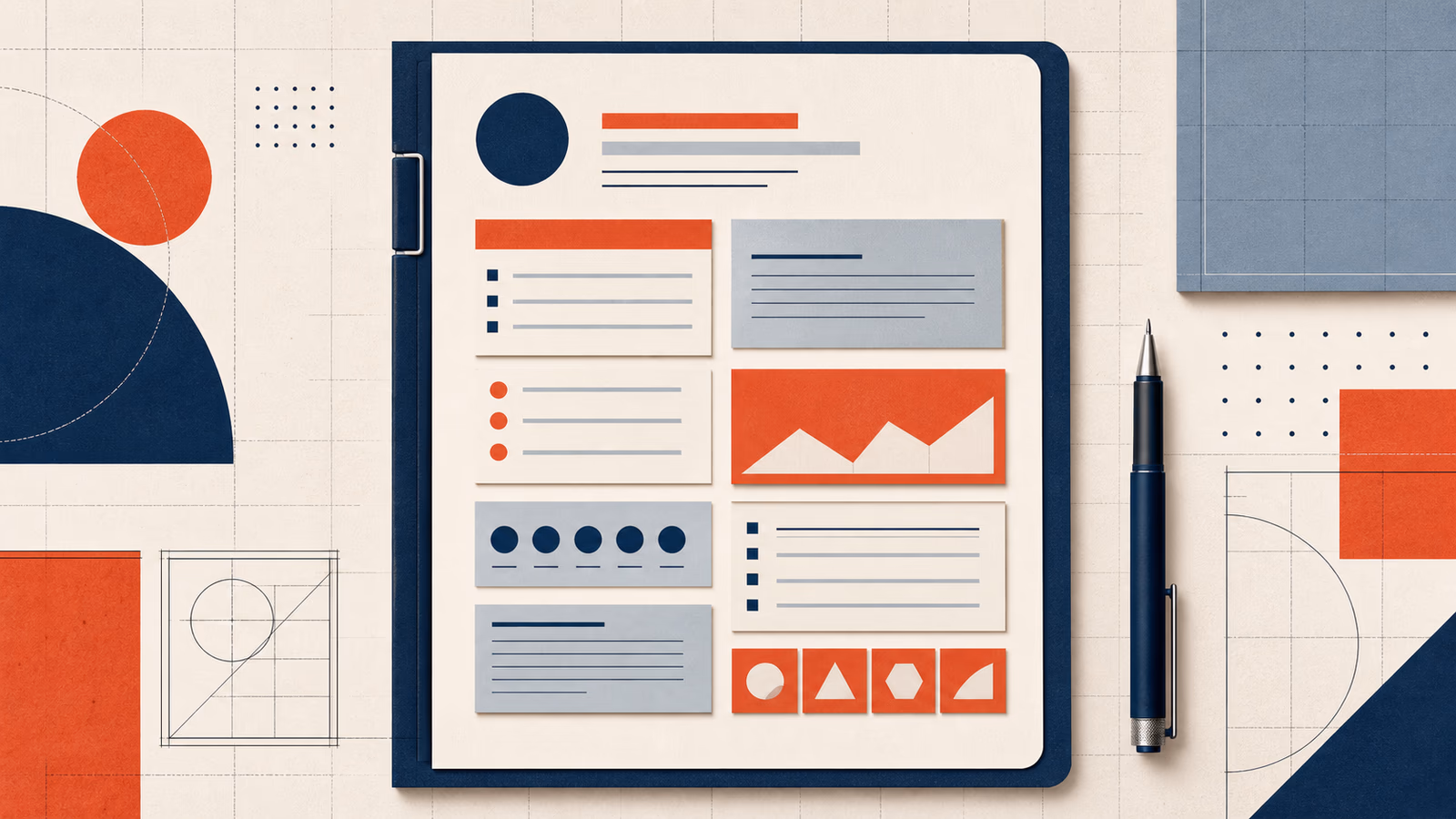 Ilustración editorial sobre CV Studio: construyendo una forma más clara de escribir un CV developer