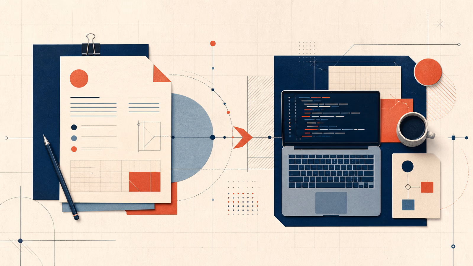 Ilustración editorial sobre Cómo contratar un desarrollador freelance para un proyecto web
