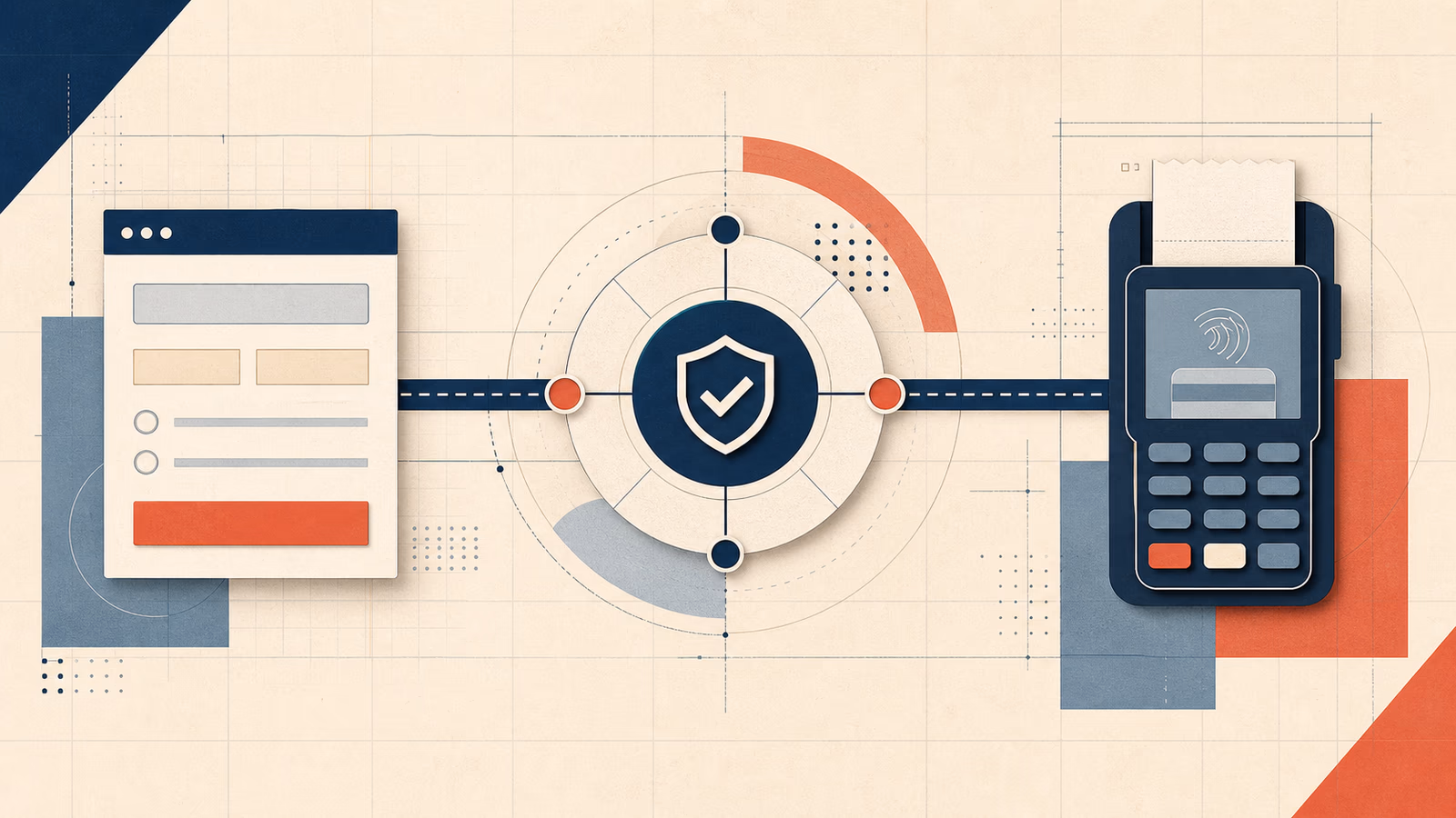 Ilustración editorial sobre Cómo integrar CRM, formularios web y pagos sin perder datos