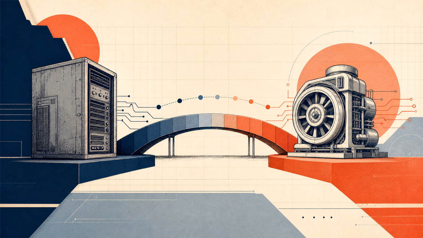 Ilustración editorial sobre ¿Cuándo debería una empresa migrar un backend heredado a Java Spring Boot?
